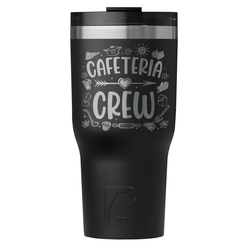Cafeteria Crew Etched Black Tumbler