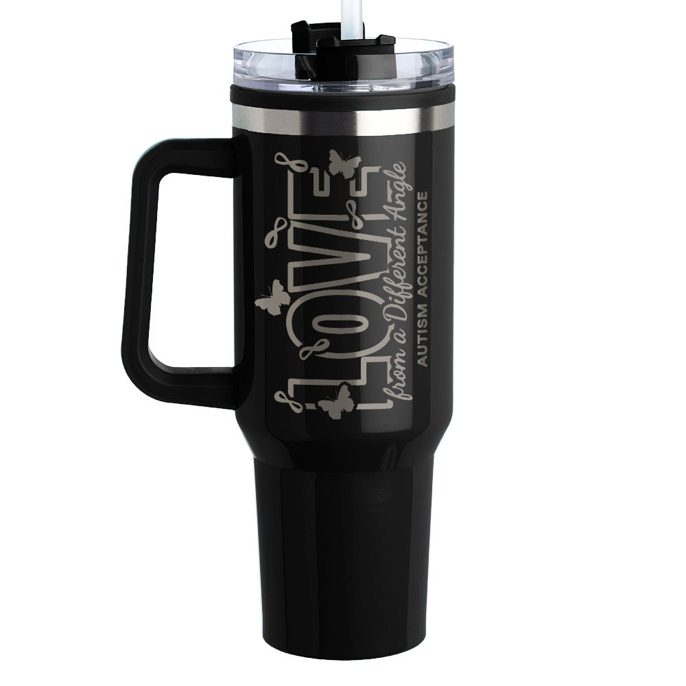 Autism Acceptance 40 oz Travel Mug in Black