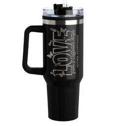 Autism Acceptance 40 oz Travel Mug in Black