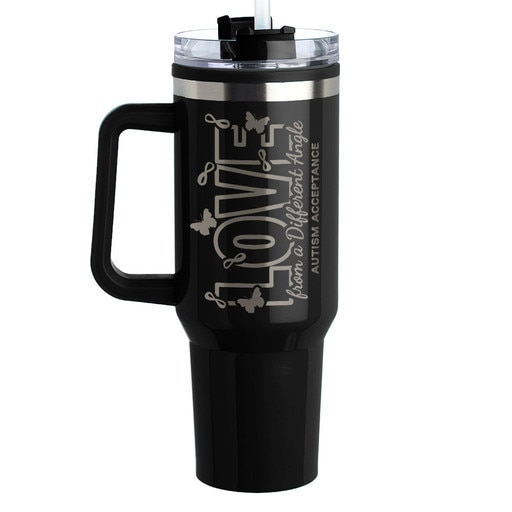 Autism Acceptance 40 oz Travel Mug in Black