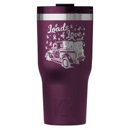 Etched Plum Tumbler for Awareness