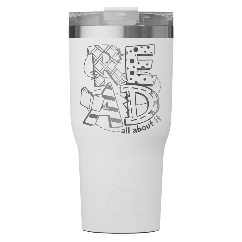 Etched Read Tumblers in white