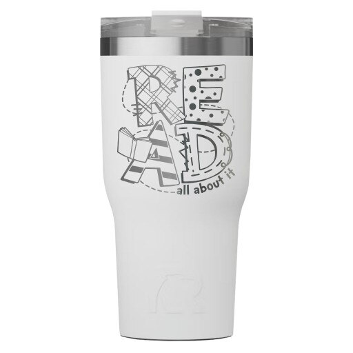 Etched Read Tumblers in white