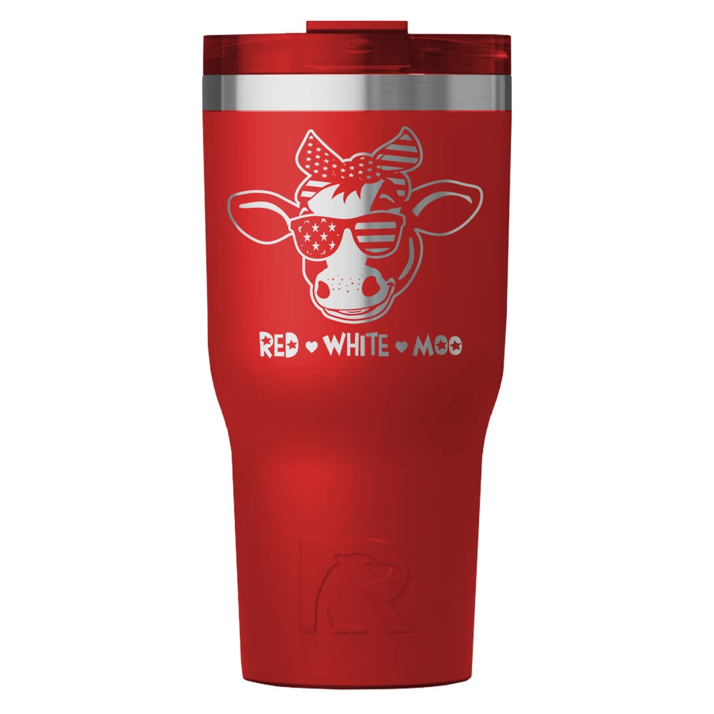 Red White Moo Dairy Patriotic Tumblers