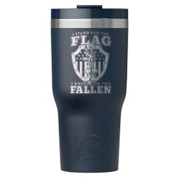 Etched Patriotic Tumbler in Navy