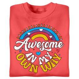 Awesome Positivity T-Shirt on Coral