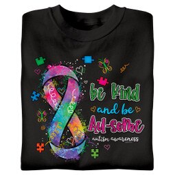 Be Kind and Be Au-some Autism Awareness T-Shirts