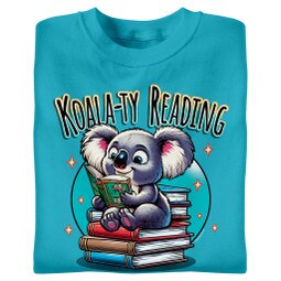 Reading T-Shirts in Bright Blue